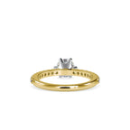 SKU: 0029 (14K)  Classic Solitaire With Two-Tone Engagment Band.