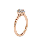 SKU: 0030 (10K) Oval Cluster Engagment Ring in Rose Gold.