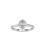 SKU: 0030 (22K) Oval Cluster Engagment Ring in Rose Gold.
