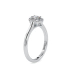 SKU: 0030 (18K) Oval Cluster Engagment Ring in Rose Gold.