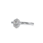 SKU: 0030 (22K) Oval Cluster Engagment Ring in Rose Gold.
