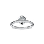 SKU: 0030 (18K) Oval Cluster Engagment Ring in Rose Gold.
