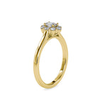 SKU: 0030 (18K) Oval Cluster Engagment Ring in Rose Gold.