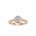 SKU: 0031 (14K) Twisted Rope Cluster Ring in Rose Gold.