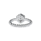 SKU: 0031 (14K) Twisted Rope Cluster Ring in Rose Gold.