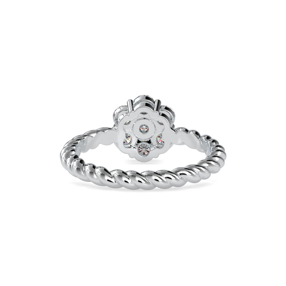 SKU: 0031 (14K) Twisted Rope Cluster Ring in Rose Gold.