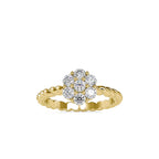 SKU: 0031 (14K) Twisted Rope Cluster Ring in Rose Gold.