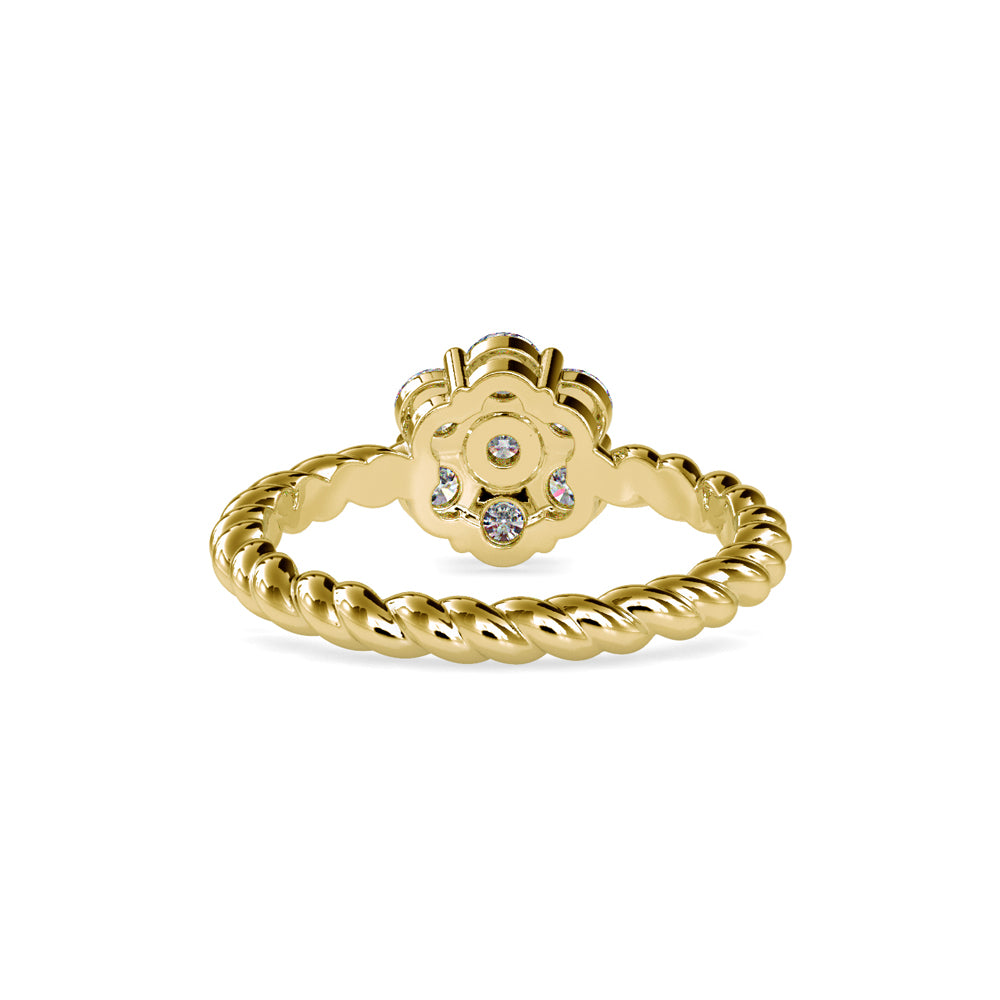 SKU: 0031 (22K) Twisted Rope Cluster Ring in Rose Gold.