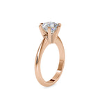 SKU: 0032 (22K) Unique Six-Prong Solitaire Ring in Rose Gold.