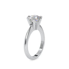 SKU: 0032 (18K) Unique Six-Prong Solitaire Ring in Rose Gold.