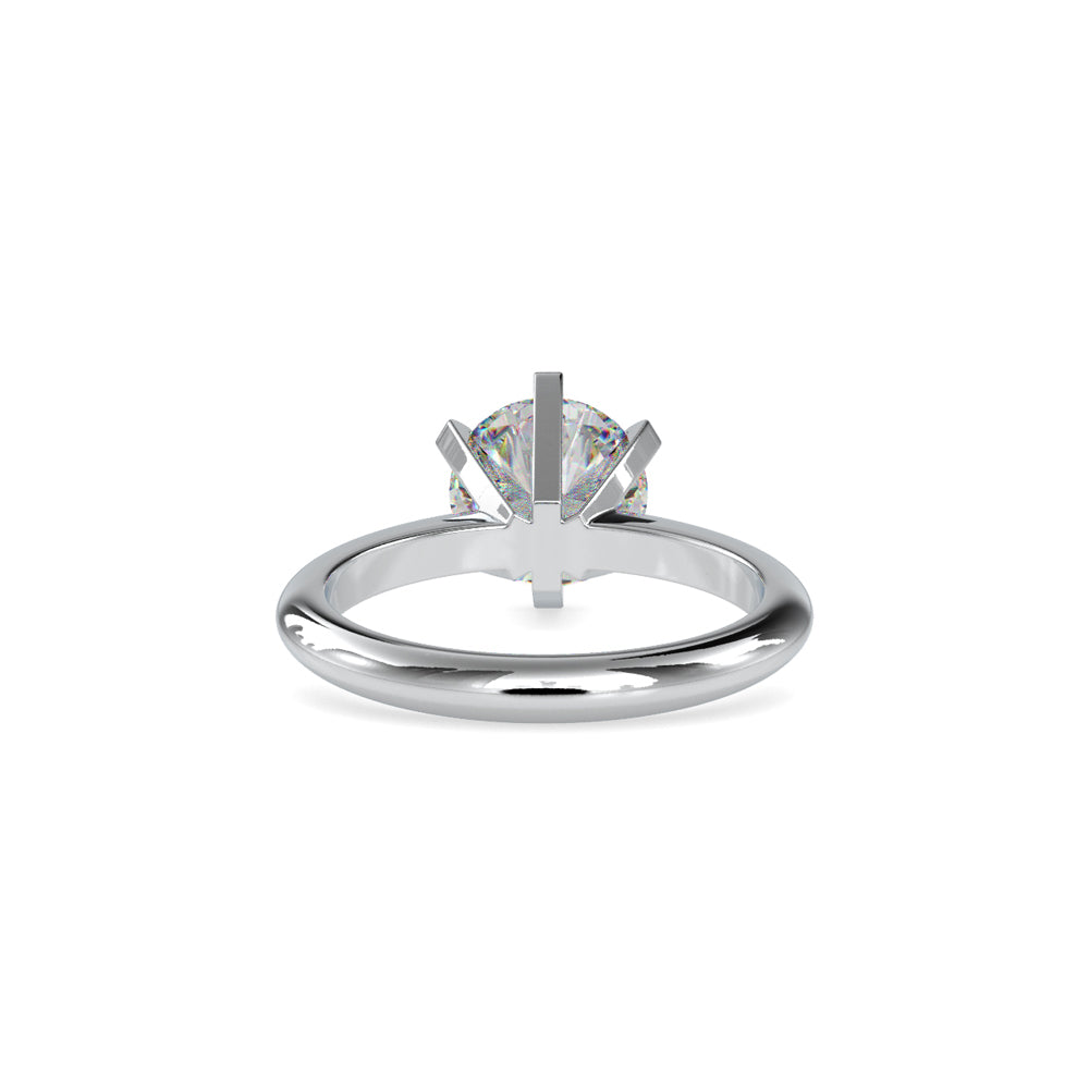 SKU: 0032 (22K) Unique Six-Prong Solitaire Ring in Rose Gold.