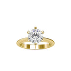 SKU: 0032 (10K) Unique Six-Prong Solitaire Ring in Rose Gold.