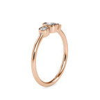SKU: 0033 (14K) Trio Engagment Ring in Rose Gold.