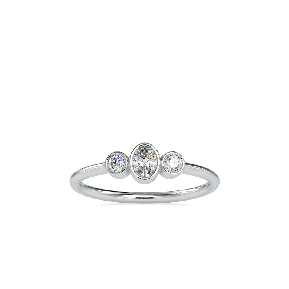SKU: 0033 (22K) Trio Engagment Ring in Rose Gold.