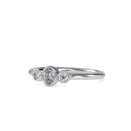 SKU: 0033 (10K) Trio Engagment Ring in Rose Gold.