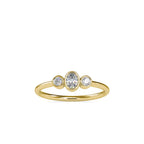 SKU: 0033 (14K) Trio Engagment Ring in Rose Gold.