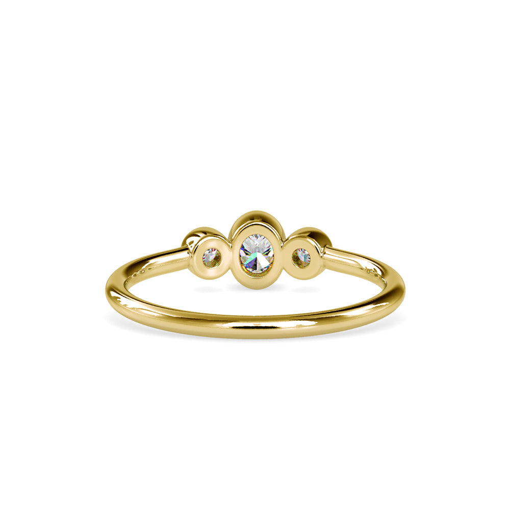 SKU: 0033 (22K) Trio Engagment Ring in Rose Gold.