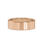 SKU: 0034 (10K) Wide Wedding Band With Diamonds in Rose Gold.