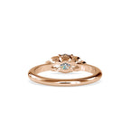 SKU: 0035 (22K) Elegant Floral Engagment Ring in Rose Gold.