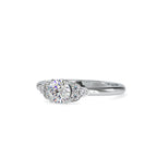 SKU: 0035 (22K) Elegant Floral Engagment Ring in Rose Gold.