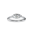 SKU: 0035 (10K) Elegant Floral Engagment Ring in Rose Gold.