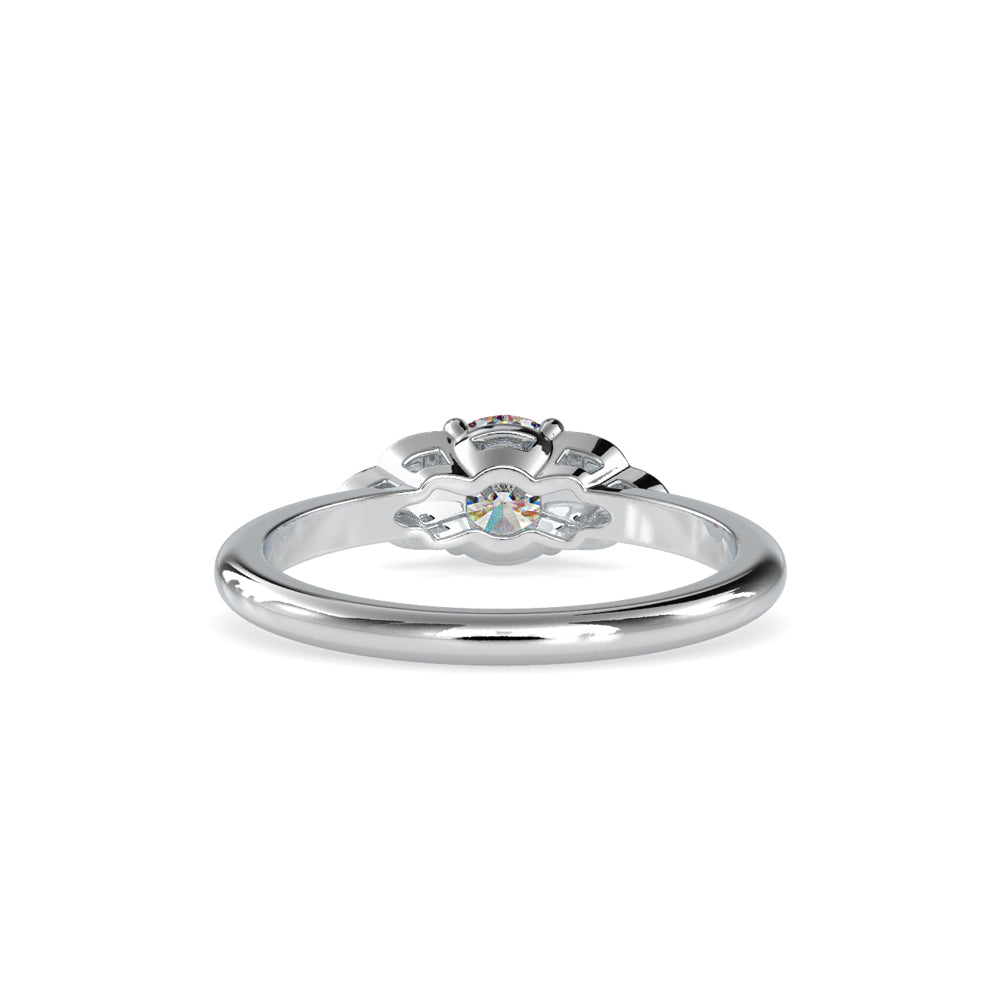 SKU: 0035 (18K) Elegant Floral Engagment Ring in Rose Gold.