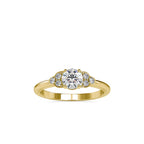 SKU: 0035 (22K) Elegant Floral Engagment Ring in Rose Gold.