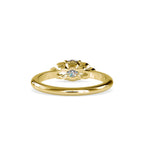 SKU: 0035 (14K) Elegant Floral Engagment Ring in Rose Gold.