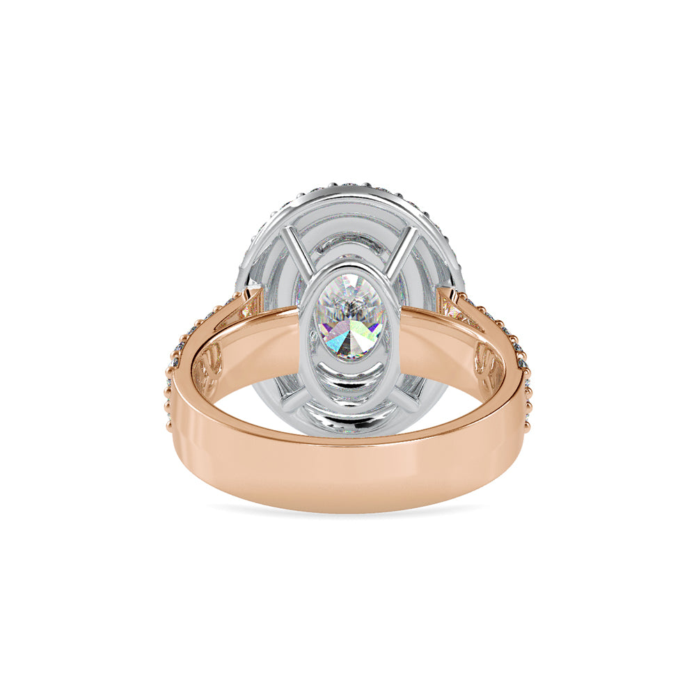 SKU: 0036 (18K) Two Tone Double Halo Engagment Ring .