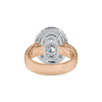 SKU: 0036 (14K) Two Tone Double Halo Engagment Ring .