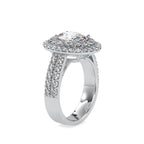 SKU: 0036 (18K) Two Tone Double Halo Engagment Ring .