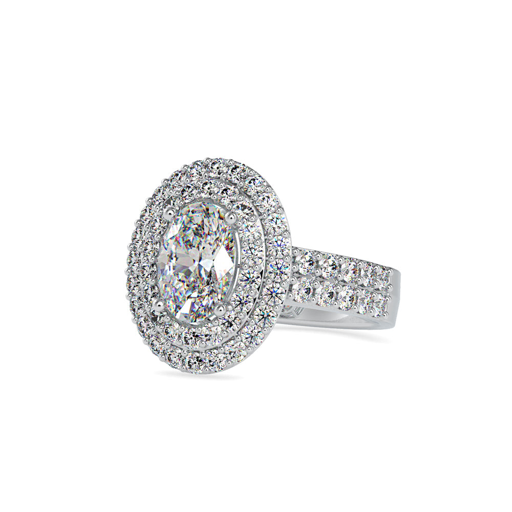 SKU: 0036 (10K) Two Tone Double Halo Engagment Ring .
