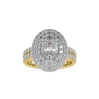 SKU: 0036 (18K) Two Tone Double Halo Engagment Ring .