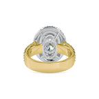 SKU: 0036 (14K) Two Tone Double Halo Engagment Ring .
