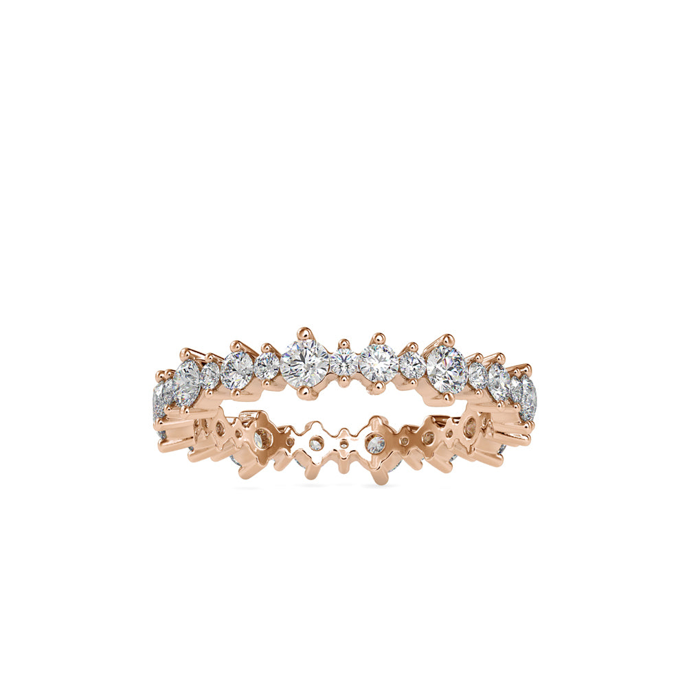 SKU: 0037 (14K) Shimmering Eternity Band In Rose Gold.