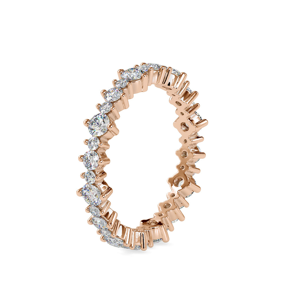 SKU: 0037 (18K) Shimmering Eternity Band In Rose Gold.