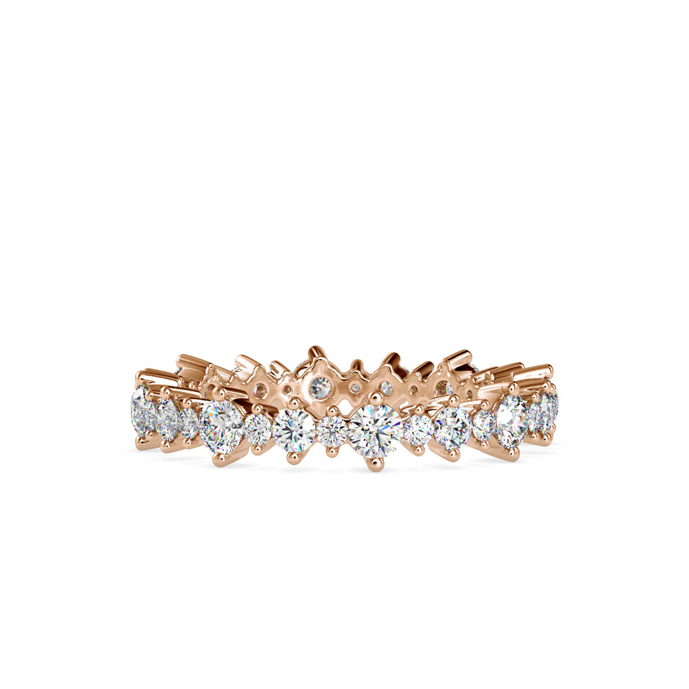 SKU: 0037 (10K) Shimmering Eternity Band In Rose Gold.