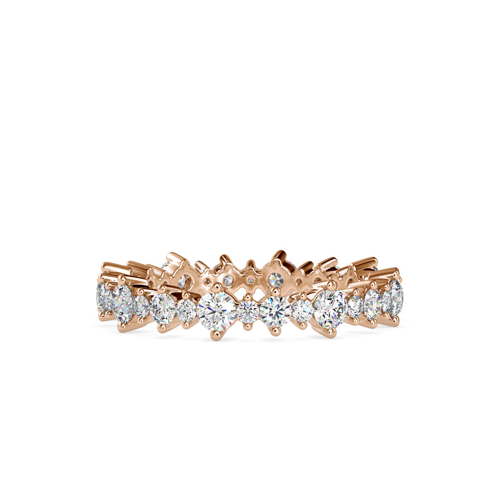 SKU: 0037 (14K) Shimmering Eternity Band In Rose Gold.