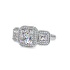 SKU: 0038 (18K) Vintage-Inspired Emerald Ring In Rose Gold.