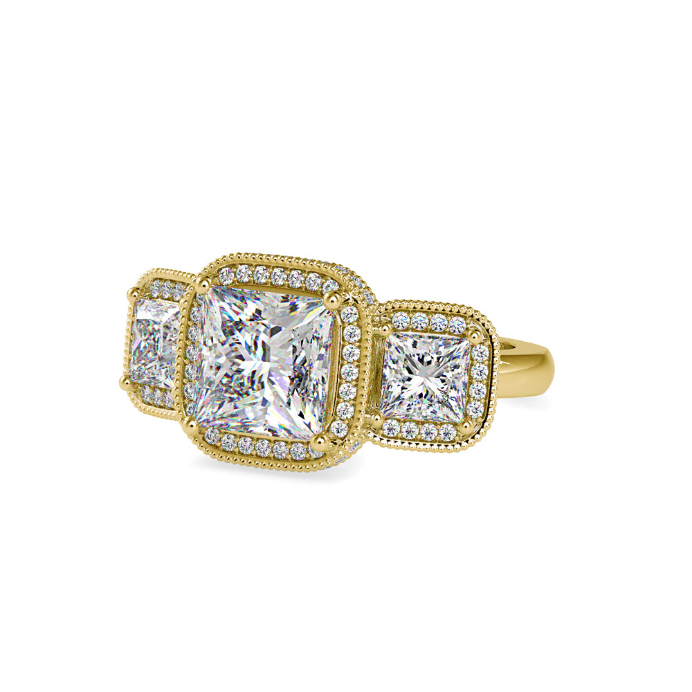 SKU: 0038 (22K) Vintage-Inspired Emerald Ring In Rose Gold.