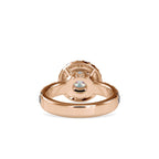 SKU: 0039 (22K) Dazzling Diamond Double Halo Engagment Ring In Rose Gold.
