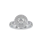 SKU: 0039 (22K) Dazzling Diamond Double Halo Engagment Ring In Rose Gold.