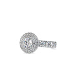 SKU: 0039 (22K) Dazzling Diamond Double Halo Engagment Ring In Rose Gold.