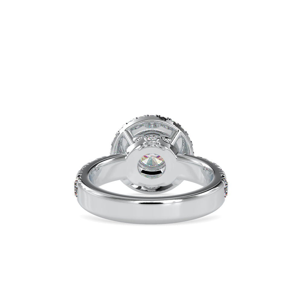 SKU: 0039 (22K) Dazzling Diamond Double Halo Engagment Ring In Rose Gold.
