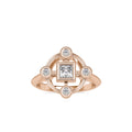 SKU: 0040 (10K) Princess Quadrangle Ring In Rose Gold.