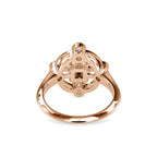SKU: 0040 (10K) Princess Quadrangle Ring In Rose Gold.