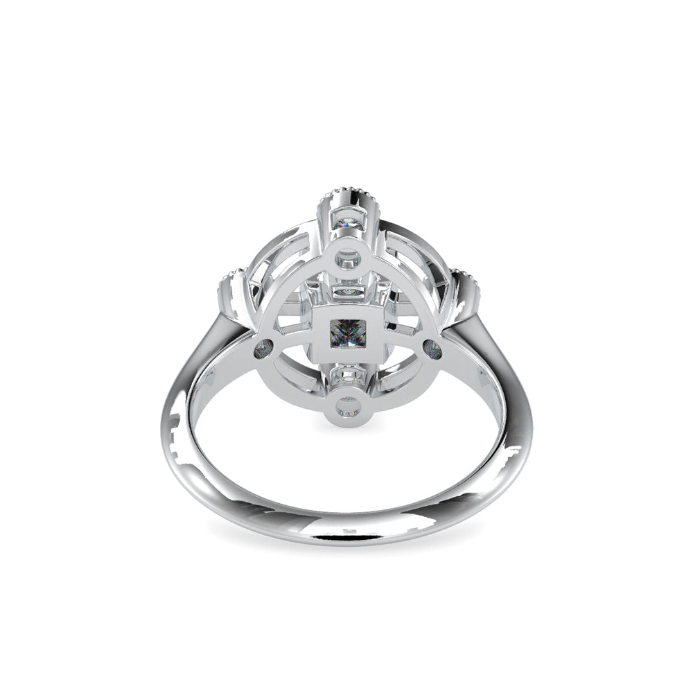 SKU: 0040 (22K) Princess Quadrangle Ring In Rose Gold.