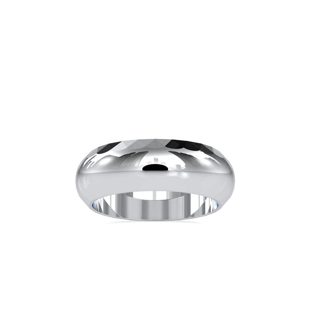 SKU: 0041 (14K) Faceted Band Ring In Rose Gold.