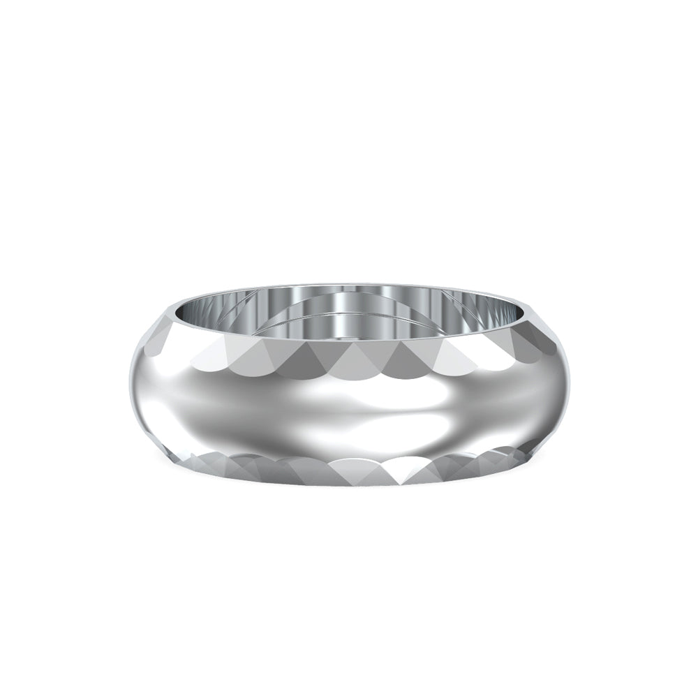 SKU: 0041 (18K) Faceted Band Ring In Rose Gold.