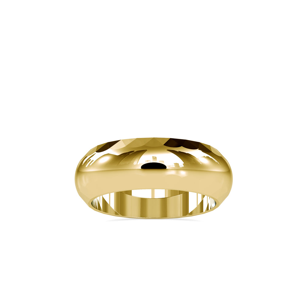 SKU: 0041 (14K) Faceted Band Ring In Rose Gold.